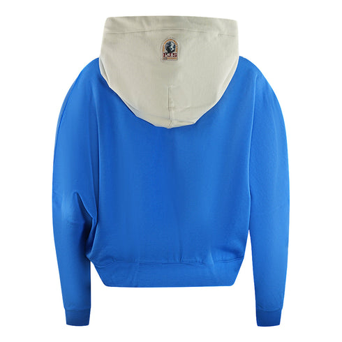 Parajumpers Colour Block Design Bold Logo Beige Cropped Hoodie ANEMONE 211693
